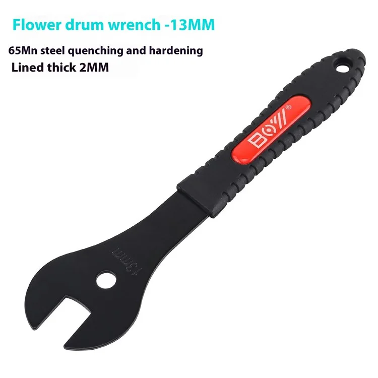BOY 103311 Llave de Ajuste para Buje de Bicicleta de 2 mm de Grosor - Herramienta de Reparación de Bicicletas con Apertura de 13 mm