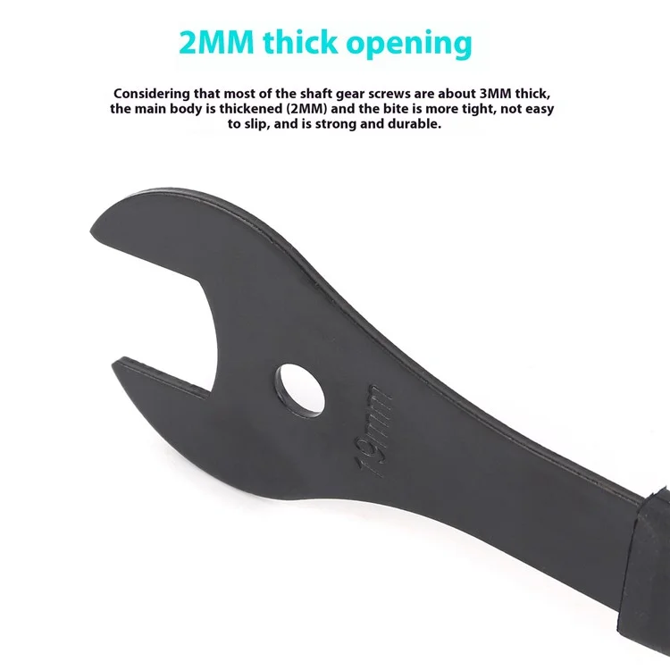 BOY 103311 Llave de Ajuste para Buje de Bicicleta de 2 mm de Grosor - Herramienta de Reparación de Bicicletas con Apertura de 13 mm