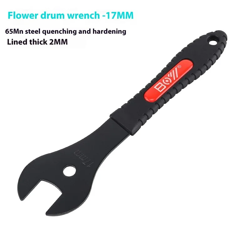BOY 103311 Bicycle Hub Spanner 2mm Thickness Hub Adjustment Wrench Bike Repair Tool - 17mm Opening