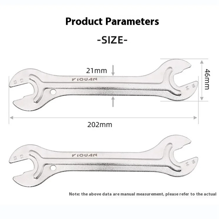 YIQUAN 13FQ0109 Llave de Doble Boca para Extracción e Instalación de Eje de Bicicleta de Acero al Carbono