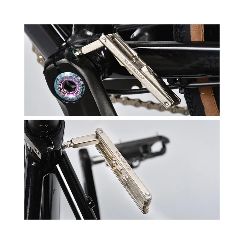 ZOYOSPORTS bt077 8 in 1 Bicycle Repair Tool Stainless Steel Multi-Function Folding Screwdriver Wrench