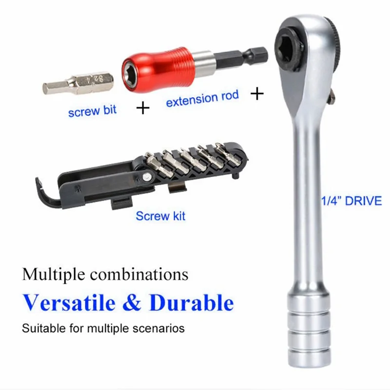 ZOYOSPORTS ZY-BT18 MTB Road Bike Mini Ratchet Tool Set S2 Steel Multifunctional Bicycle Repair Kit