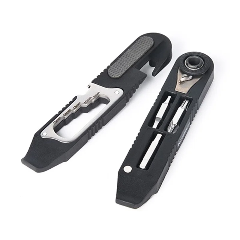 ZOYOSPORTS ZY-BT12 Attrezzo Multiuso per Riparazione Bicicletta con Leva Pneumatici, Chiave Esagonale, Cricchetto e Cacciavite