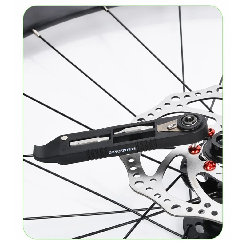 ZOYOSPORTS ZY-BT12 Attrezzo Multiuso per Riparazione Bicicletta con Leva Pneumatici, Chiave Esagonale, Cricchetto e Cacciavite