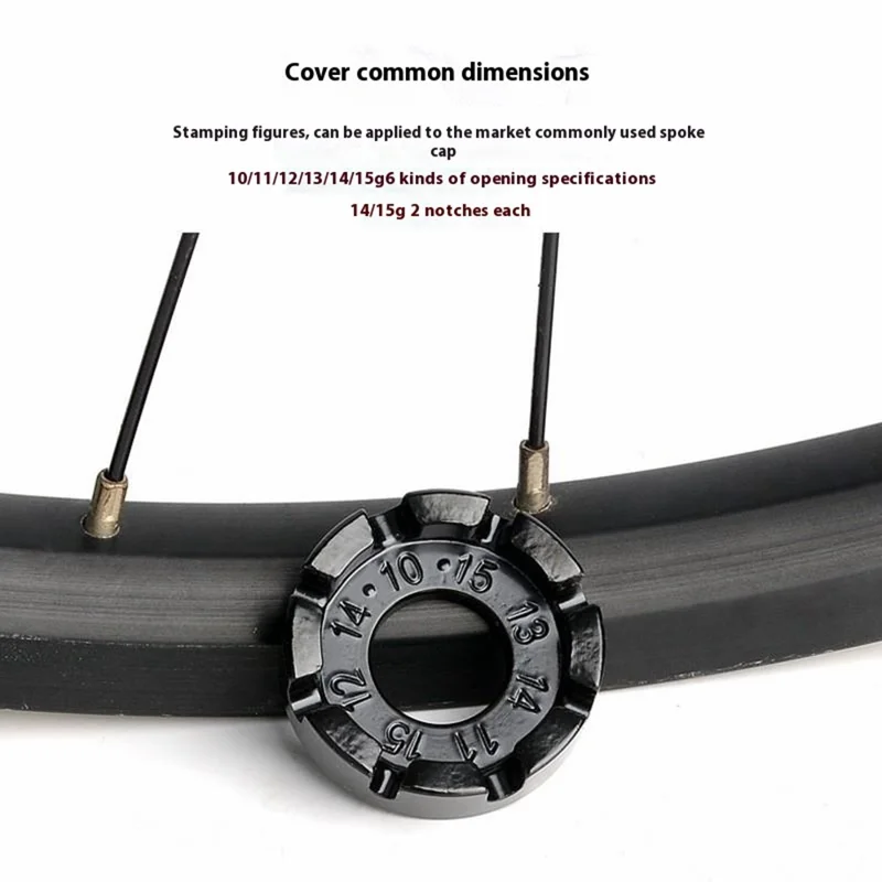 ZOYOSPORTS ZY-T92 Chiave per raggi della bicicletta 8 vie in acciaio Attrezzo per la centratura delle ruote per mountain bike e bici da strada - Nero