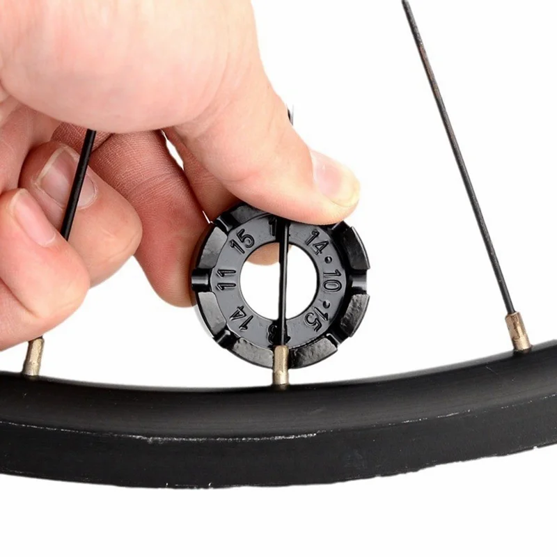 ZOYOSPORTS ZY-T92 Chiave per raggi della bicicletta 8 vie in acciaio Attrezzo per la centratura delle ruote per mountain bike e bici da strada - Nero