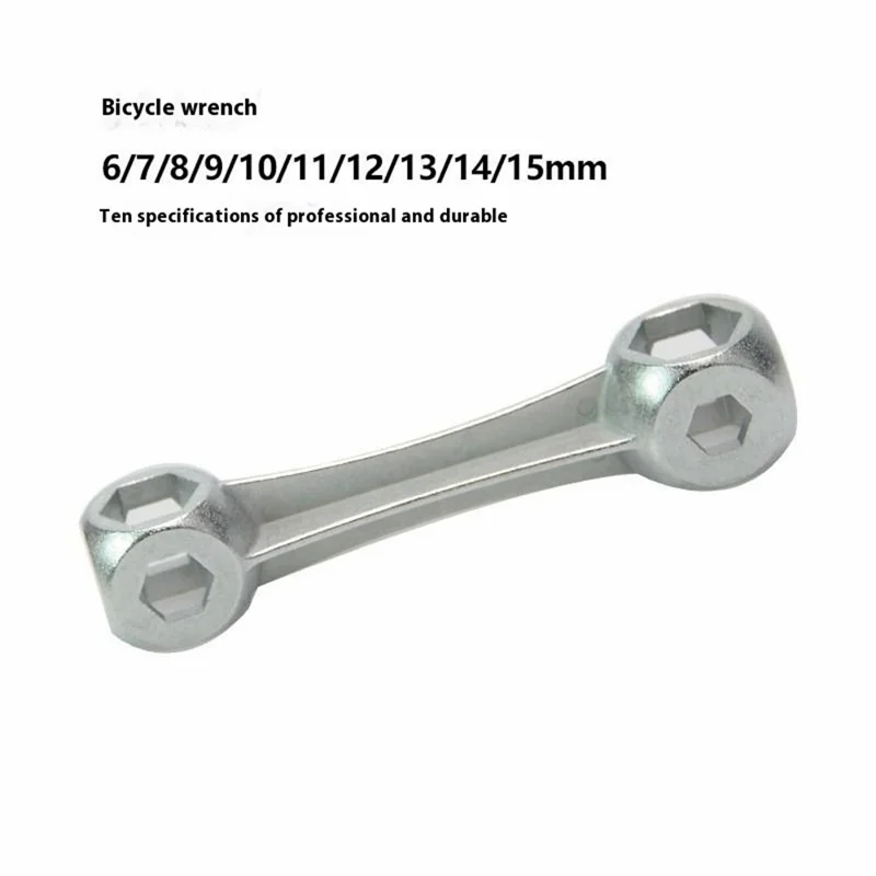 ZOYOSPORTS bt027 Bone Shape Zinc Alloy Multi-Function Hex Wrench 6-15mm Spanner Bike Repair Tool
