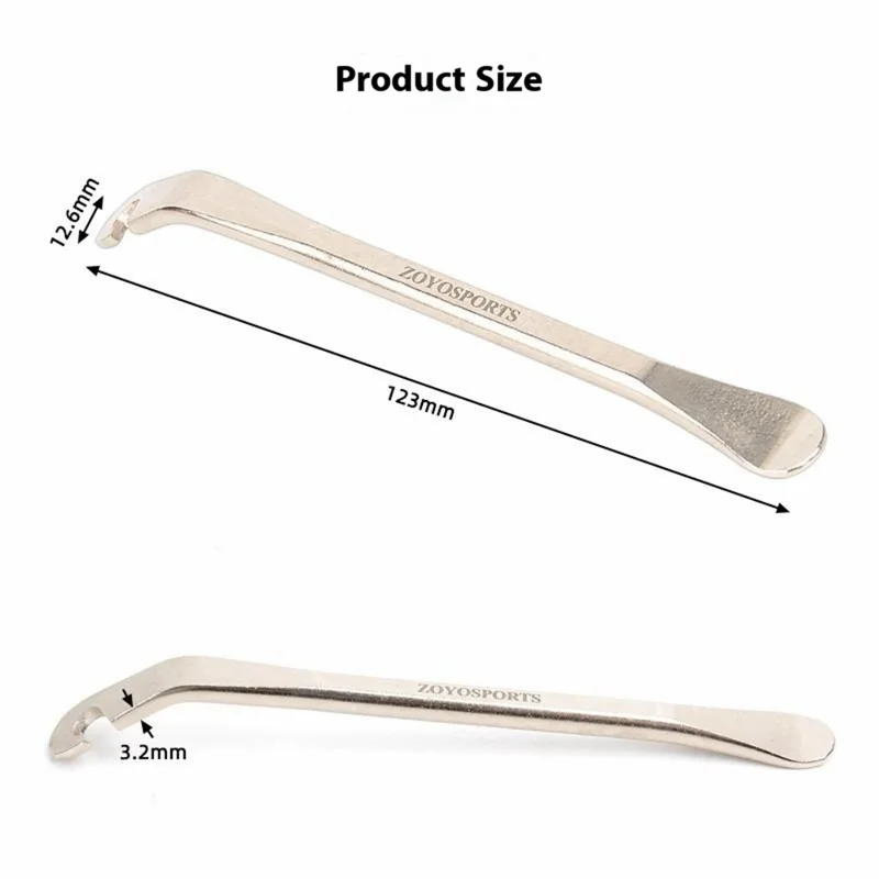 ZOYOSPORTS bt023 3Pcs Bike Tire Lever Stainless Steel Tire Removal Tool for Puncture Repair / Tire Change - Black