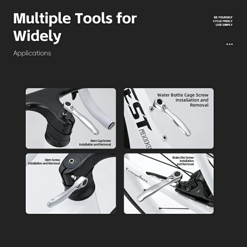 WEST BIKING 0719452B0000 Bike Repair Tool Kit Multifunctional Hex Key CO2 Inflator Valve Set for Bicycle Maintenance