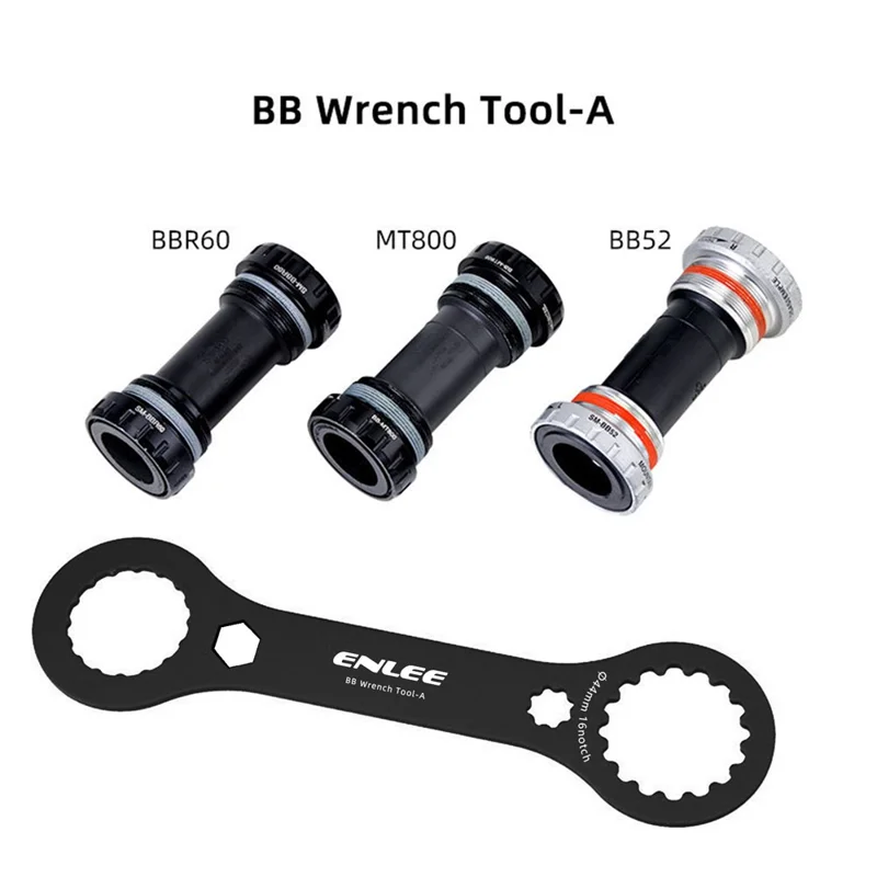 ENLEE EN-BB25 Fahrrad-BB-Schlüssel Aluminiumlegierung Fahrrad-Innenlager-Schlüssel Centerlock-Reparaturwerkzeug - Stil A / 44mm