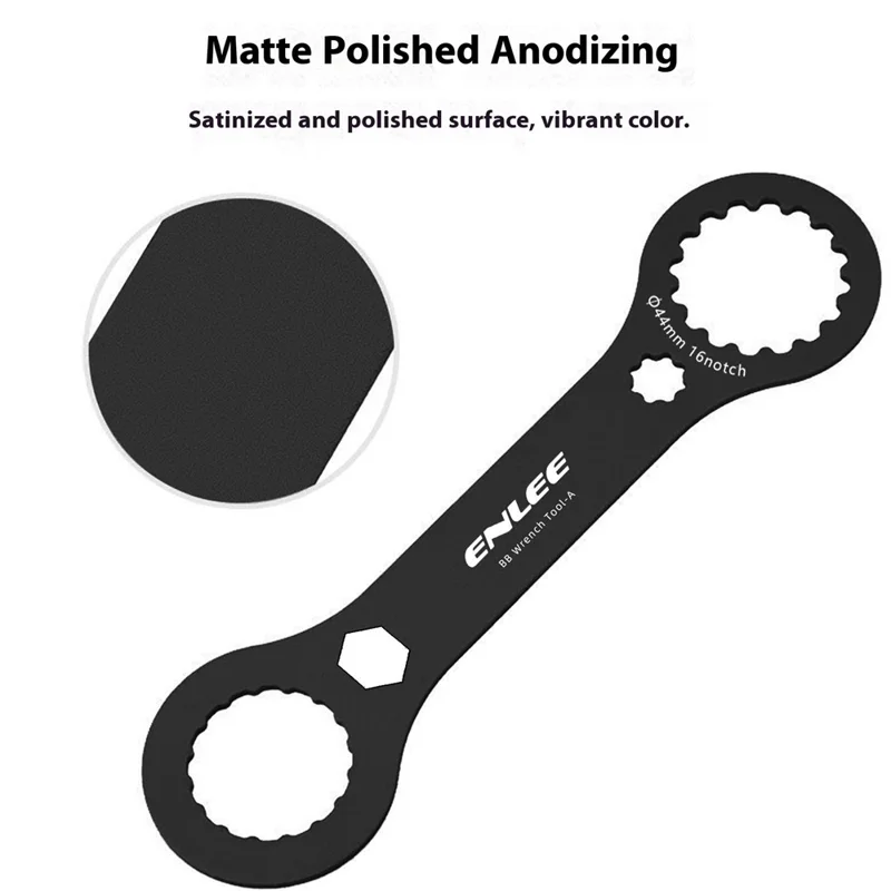 ENLEE EN-BB25 Fahrrad-BB-Schlüssel Aluminiumlegierung Fahrrad-Innenlager-Schlüssel Centerlock-Reparaturwerkzeug - Stil A / 44mm