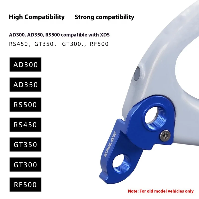 ENLEE XDS Bike Tail Hook Suporte Traseiro do Desviador em Liga de Alumínio CNC para AD350 / RS500 / GT350 / RF500 - Azul
