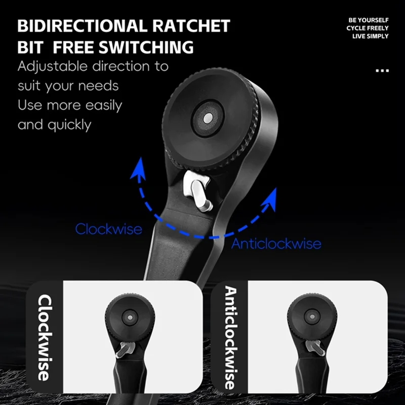 WEST BIKING YP0719453 Portable Bicycle Ratchet Wrench Set Multifunctional Bike Repair Tool Kit