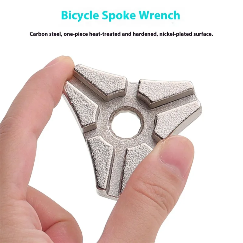 103409-1 Bicycle Spoke Wrench 6 Sizes Triangular Carbon Steel Bike Wheel Truing Repair Tool