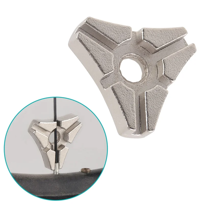 103409-1 Bicycle Spoke Wrench 6 Sizes Triangular Carbon Steel Bike Wheel Truing Repair Tool