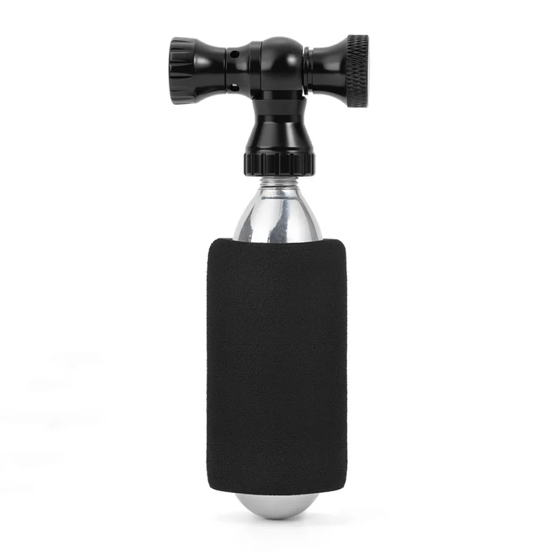 ROCKBROS CO2 Inflator Head for Bike Tires Quick Inflation Presta and Schrader Valve Adapter, 420003 TG-C8006 420003001 - Black