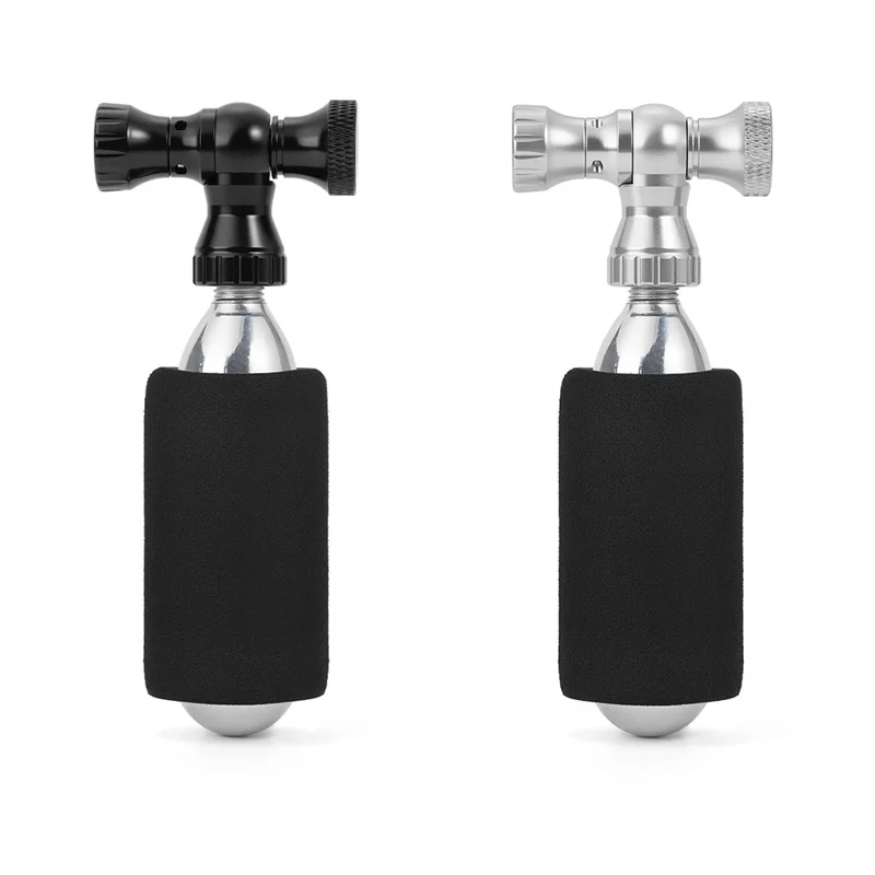 ROCKBROS CO2 Inflator Head for Bike Tires Quick Inflation Presta and Schrader Valve Adapter, 420003 TG-C8006 420003001 - Black