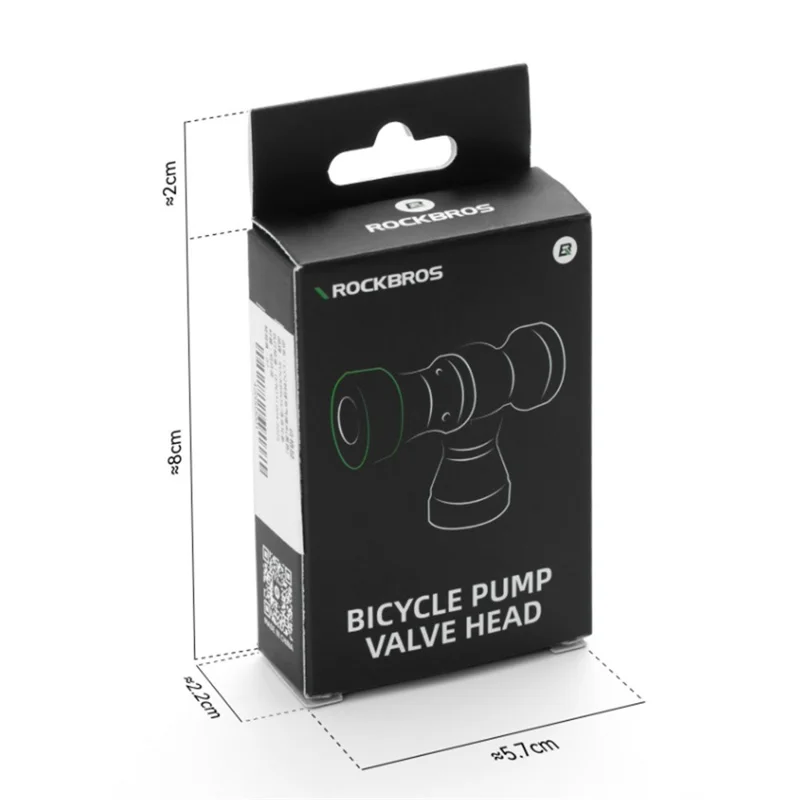 ROCKBROS CO2 Inflator Head for Bike Tires Quick Inflation Presta and Schrader Valve Adapter, 420003 TG-C8006 420003001 - Black