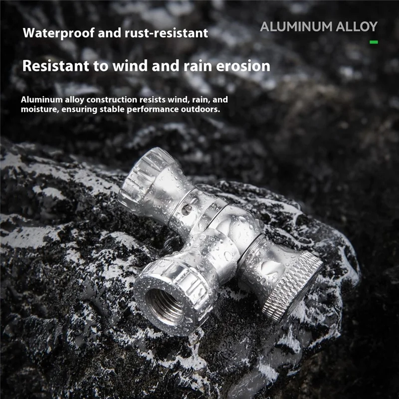 ROCKBROS CO2 Inflator Head for Bike Tires Quick Inflation Presta and Schrader Valve Adapter, 420003 TG-C8006 420003001 - Black