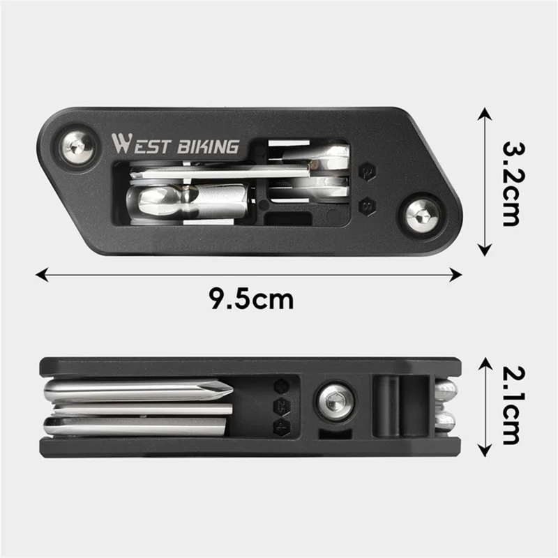 WEST BIKING YP0719488 10 in 1 Multitool for Bicycle Repair Kit Portable Screwdriver Hex Wrench Cycling Equipment