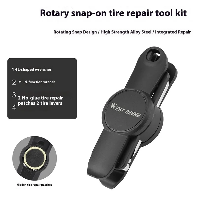 WEST BIKING YP0719487 Multi-Function Bike Repair Tool Set Hexagon Wrench Spoke Wrench for Bicycle / Electric Bike / Motorcycle