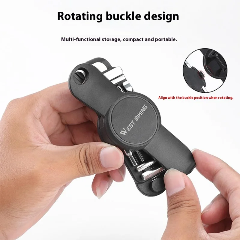 WEST BIKING YP0719487 Multi-Function Bike Repair Tool Set Hexagon Wrench Spoke Wrench for Bicycle / Electric Bike / Motorcycle