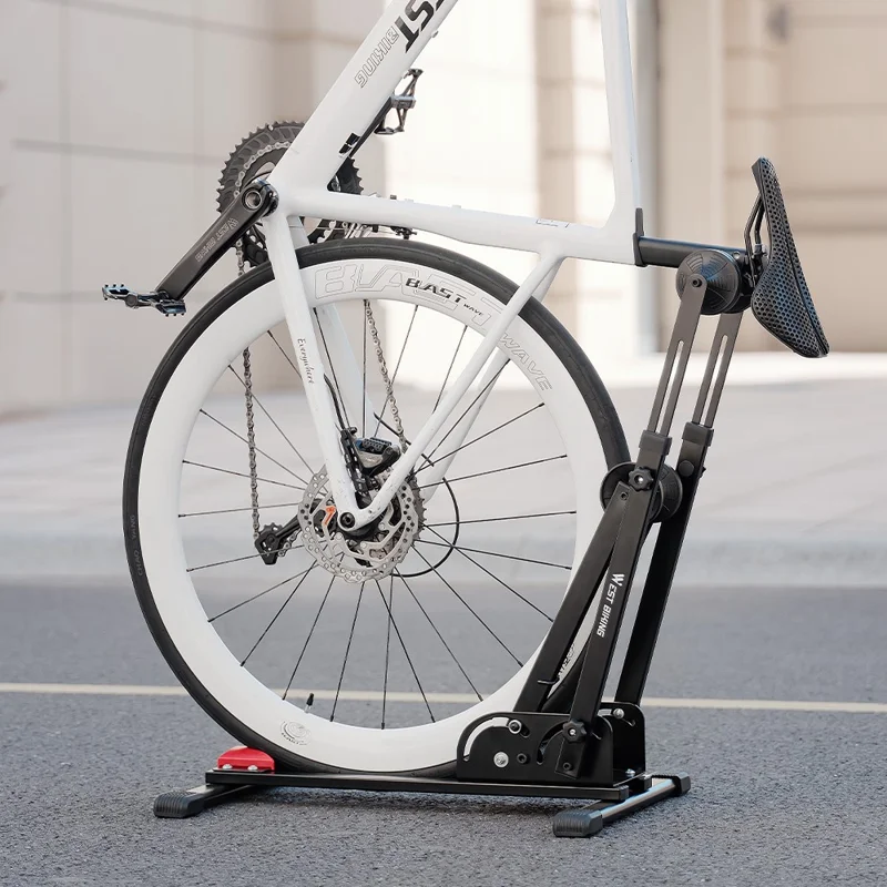WEST BIKING YP0723031 3 in 1 L-förmiger Fahrradständer aus Kohlenstoffstahl, höhenverstellbar, Bodenparker für Mountainbikes