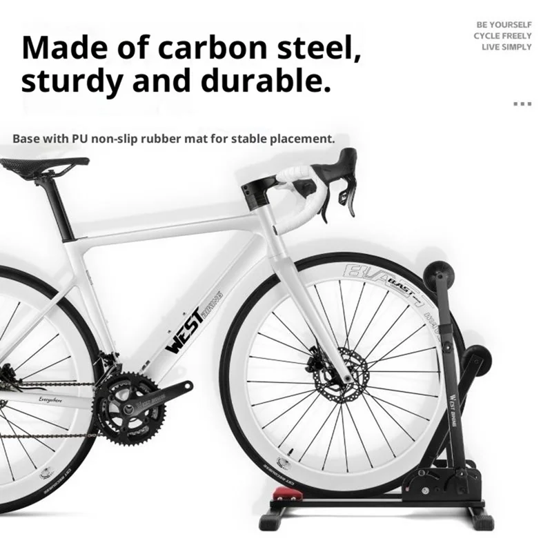 WEST BIKING YP0723031 3 in 1 L-förmiger Fahrradständer aus Kohlenstoffstahl, höhenverstellbar, Bodenparker für Mountainbikes