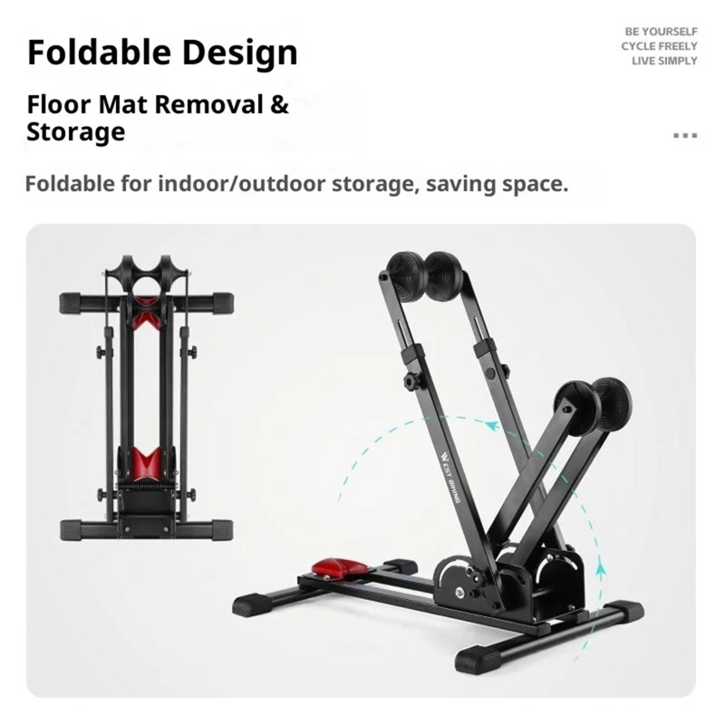 WEST BIKING YP0723031 3 in 1 L-förmiger Fahrradständer aus Kohlenstoffstahl, höhenverstellbar, Bodenparker für Mountainbikes