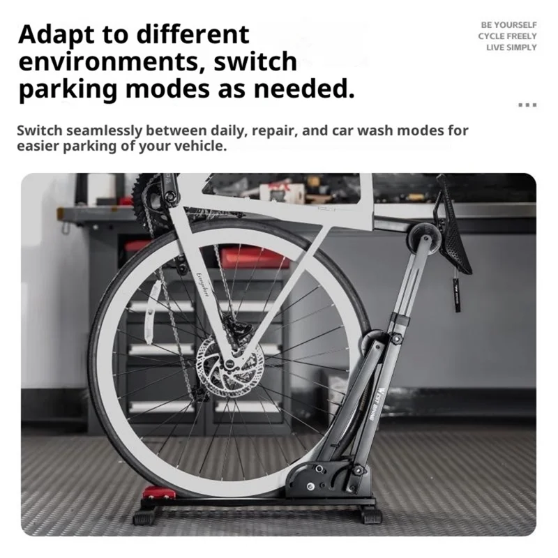 WEST BIKING YP0723031 3 in 1 L-förmiger Fahrradständer aus Kohlenstoffstahl, höhenverstellbar, Bodenparker für Mountainbikes