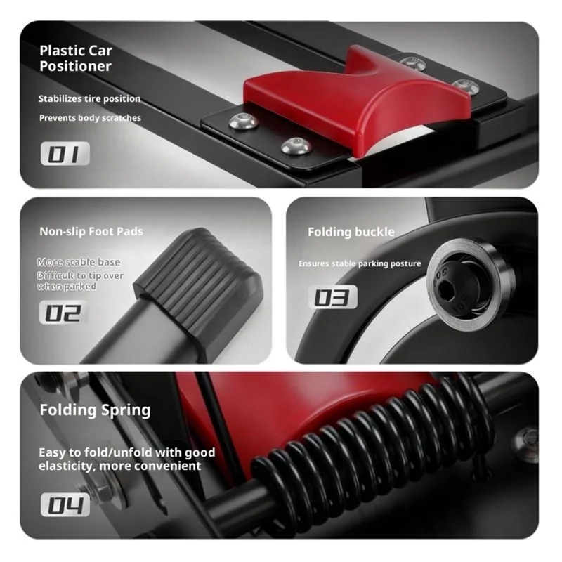 WEST BIKING YP0723031 3 in 1 L-förmiger Fahrradständer aus Kohlenstoffstahl, höhenverstellbar, Bodenparker für Mountainbikes