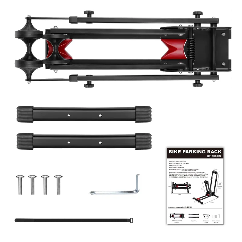 WEST BIKING YP0723031 3 in 1 L-förmiger Fahrradständer aus Kohlenstoffstahl, höhenverstellbar, Bodenparker für Mountainbikes