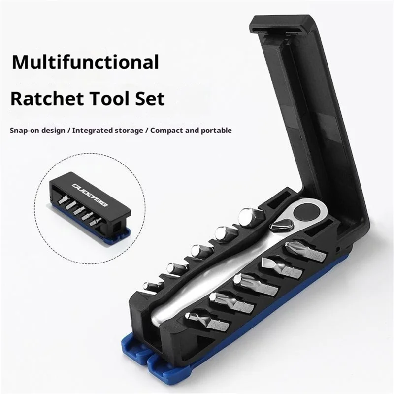 BENGGUO BG-9860 Rust-Proof Flip Cover Ratchet Tool Set Double Ratchet Precision Ratchet Kit Labor Saving