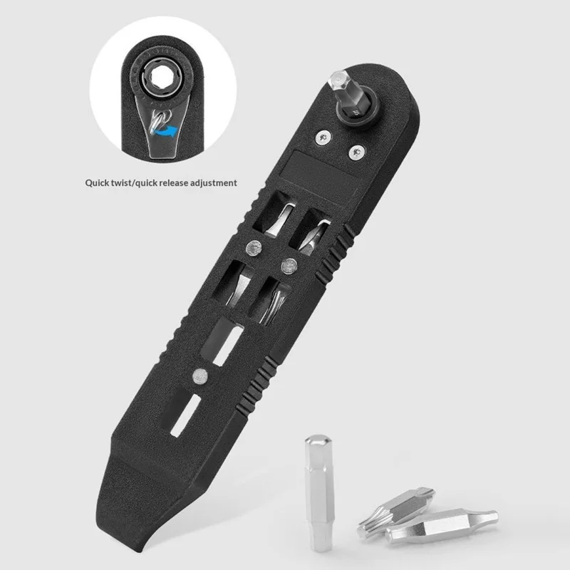 ROCKBROS 430002001 Multifunktions-Felgenhebel Fahrrad-Reparaturwerkzeug Ratschen-Schlüssel für Mountainbike und Rennrad