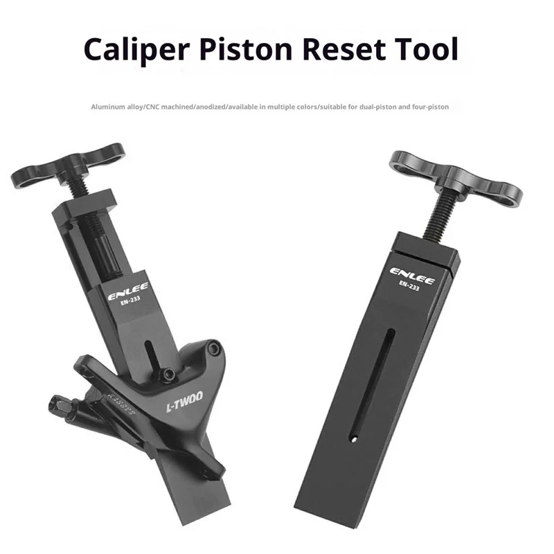 ENLEE EN-233 Aluminiumlegierung Fahrrad-Kaliper-Kolben-Rückstellwerkzeug, Bremskaliper-Werkzeug für Rennrad und MTB – Schwarz