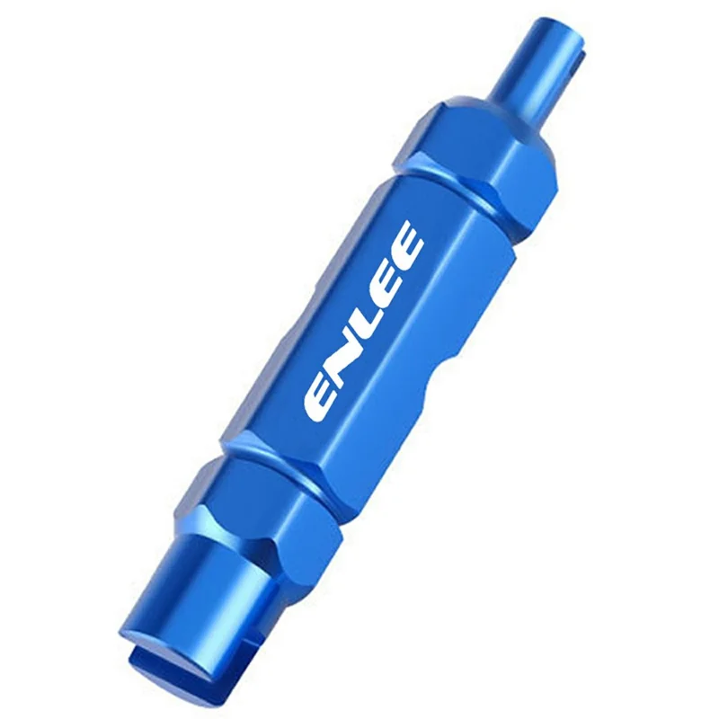 ENLEE E510 Fahrrad-Reifenventilkern-Schlüsselwerkzeug für FV/AV-Ventile, Aluminiumlegierung, tragbares Wartungswerkzeug - Blau