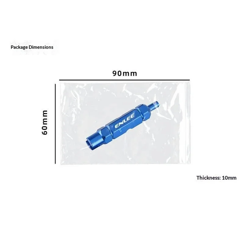 ENLEE E510 Fahrrad-Reifenventilkern-Schlüsselwerkzeug für FV/AV-Ventile, Aluminiumlegierung, tragbares Wartungswerkzeug - Blau