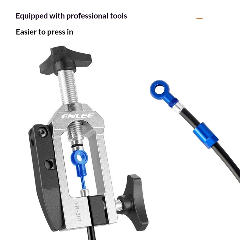 ENLEE E511 Kit Connettori per Freno a Disco Idraulico per Bicicletta, Set di Oliva Barb, Accessorio per Modifica Bicicletta per SLX XT XTR - Nero