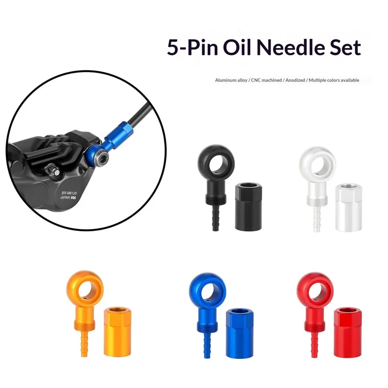 ENLEE E511 Kit Connettori per Freno a Disco Idraulico per Bicicletta, Set di Oliva Barb, Accessorio per Modifica Bicicletta per SLX XT XTR - Nero