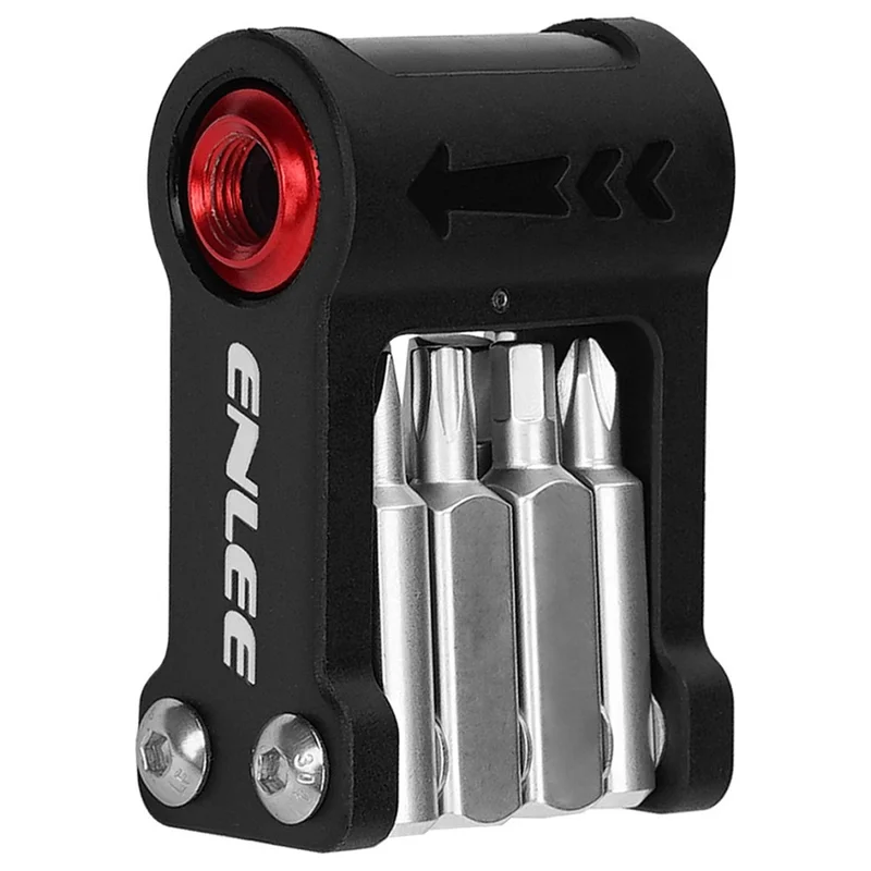 ENLEE EN55 Portable Bike Repair Tool Kit Mini Cycling Toolkit with CO2 Inflator for Bicycle Maintenance