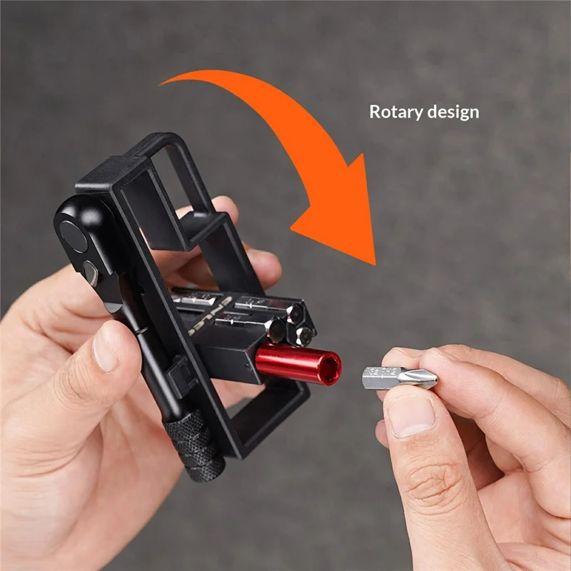 ENLEE EN56 Multi-Functional Hex Key Ratchet Wrench Bicycle 2-Way Switch Portable Maintenance Tool with Extension Rod for Bike - Black