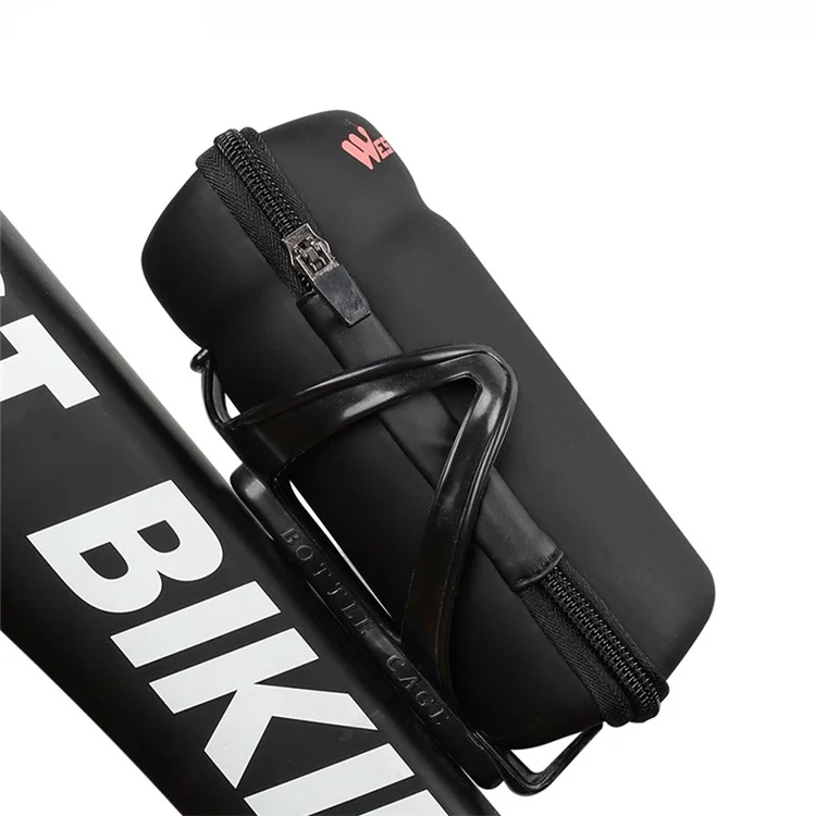 WEST BIKING Kit di Attrezzi per Riparazione Biciclette Portatile MTB Strada Bici Pompa Aria Pneumatici Leva Pneumatici Riparazione Patch con Borsa di Stoccaggio - Pompa Nera