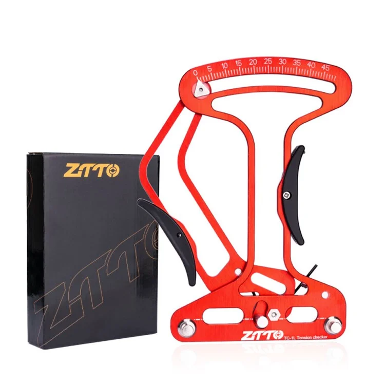 Ztto Zlj3 Pneu de Bicicleta Falou Medidor de Tensão Alumínio MTB Bike Roda Rim Spokes Tonse Bitleling Tool Tool - Vermelho
