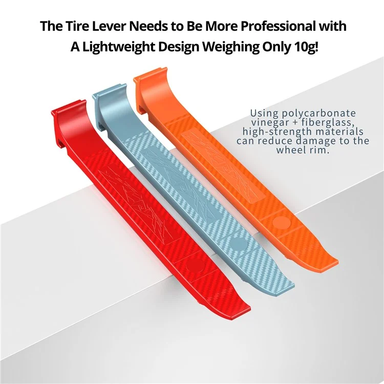 ENLEE Q-10 Bicycle Tire Crowbar Polycarbonate + Fiberglass Mountain Bike Tire Pry Bar Repair Tool - Red