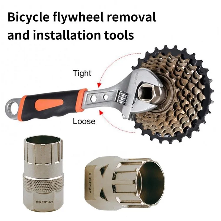 BIKERSAY Bike Flywheel Removal Tool Installation Repair Replacement Part for MTB Road Bicycle - Snap-On Flywheel Sleeve
