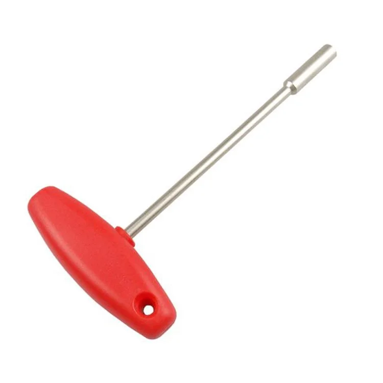 BT031B Chave de Bicicleta de Arame de Aço Ajustável Ferramenta de Raio em Forma de T Manga Chave de Raio Soquete - Furo Hexagonal Interno 4,7 mm