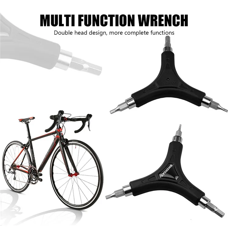 BIKERSAY BT060 Llave en Y Llave Allen Llave Inglesa Llave Hexagonal Combinación Herramienta de Reparación para Ciclismo