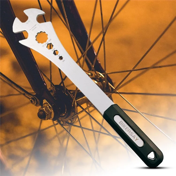 BIKERSAY BT034S Chiave multifunzione per bicicletta Pedali estesi Chiave di smontaggio Chiave in acciaio inossidabile Attrezzo per riparazione bicicletta
