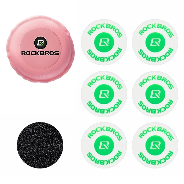 ROCKBROS 6Pcs Bicycle Inner Tire Patch Repair Kit No-glue Adhesive Quick Dry Repair Tool Set - Pink