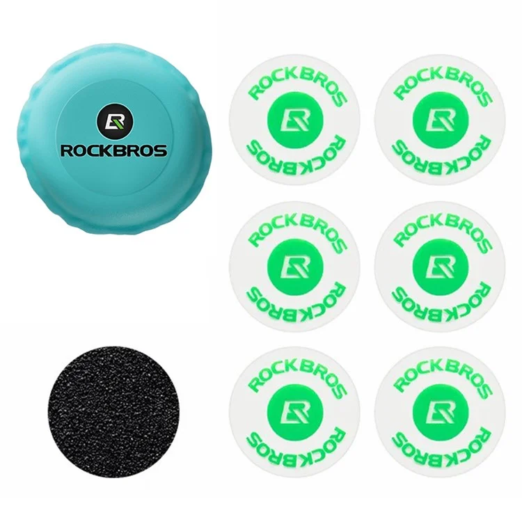 ROCKBROS 6Pcs Bicycle Inner Tire Patch Repair Kit No-glue Adhesive Quick Dry Repair Tool Set - Blue